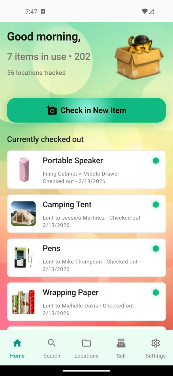 Home dashboard in Where The Bleep